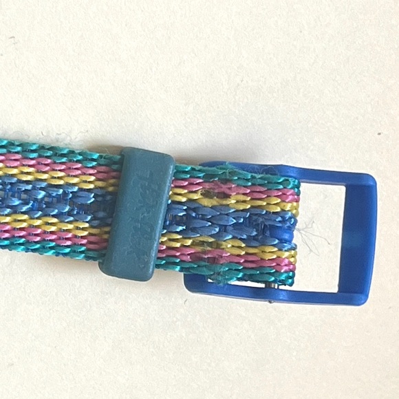 🎉rare!🎉 1980s Flik Flak Swiss water resistant multicolor funky abstract watch - Picture 10 of 16